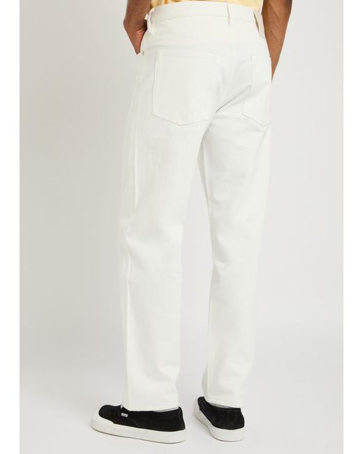 Jil Sander White Straight-Leg Jeans for men