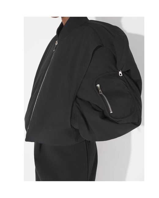 Jean Paul Gaultier Black Zip-Fastening Cropped Bomber Jacket