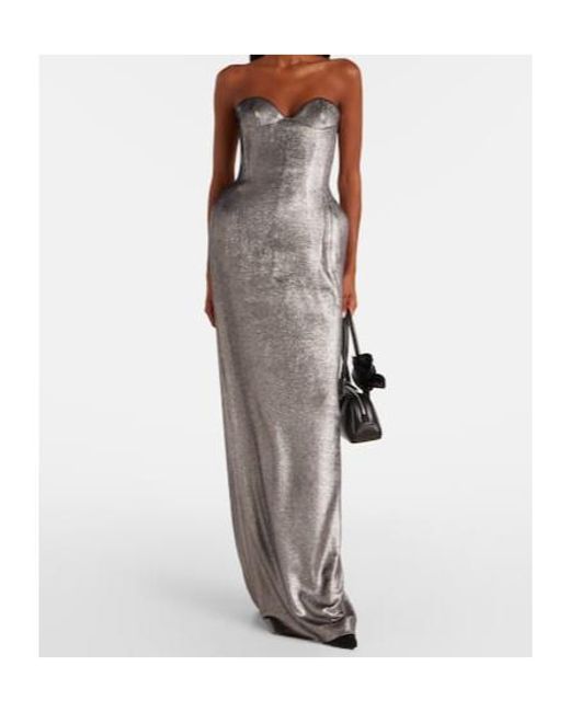 Magda Butrym Gray Corset Dress
