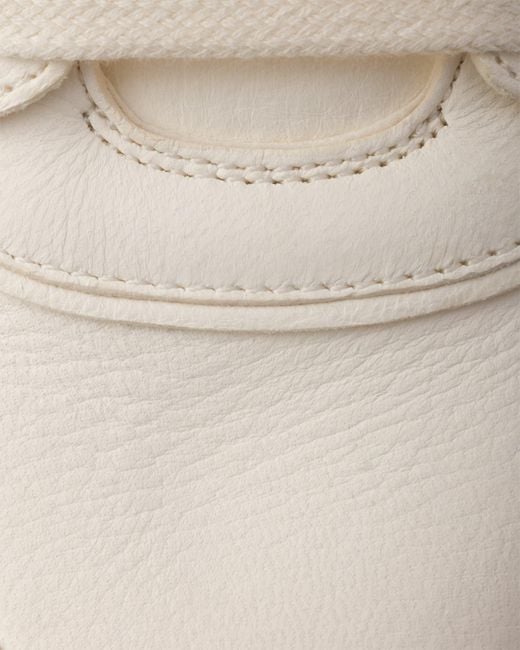 Prada White Round-Toe Lace-Up Sneakers for men