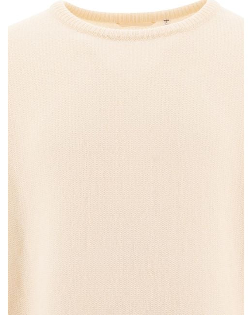 Nanamica White Crew Neck Sweater for men