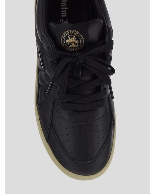 Palm Angels Blue University Quilted Leather Sneakers for men