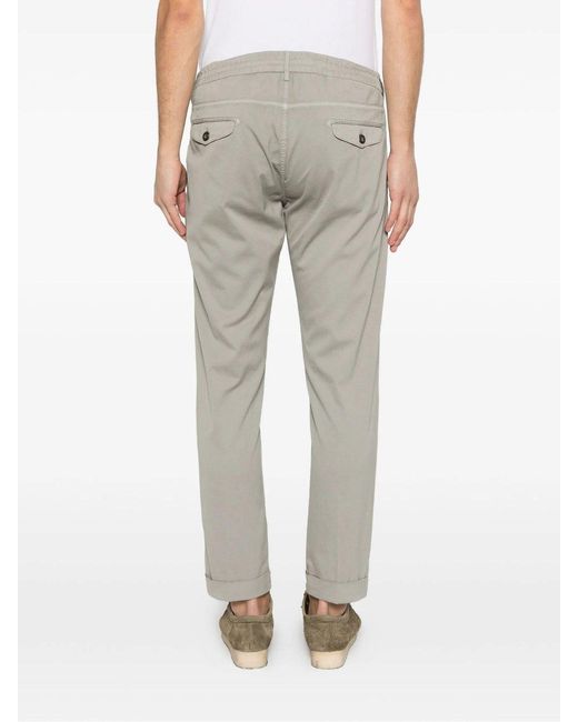 Eleventy Gray Drawstring Turn-Up Pants for men