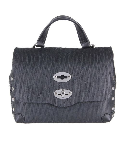 Zanellato Black Baby Postina Twist Lock Shoulder Bag