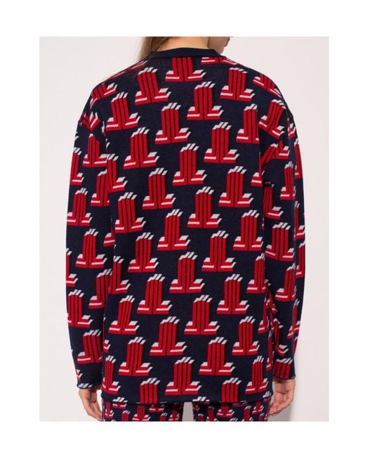 Lanvin Red Wool Knitted Cardigan