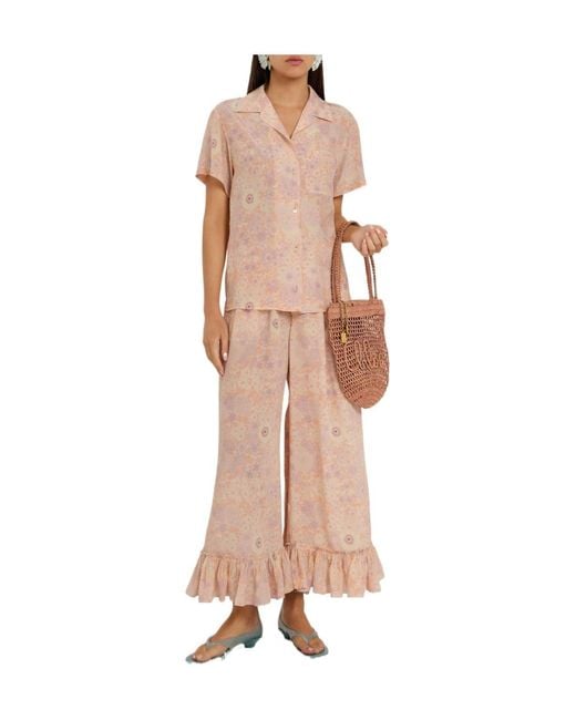 Chloé Pink Flower Print Shirt