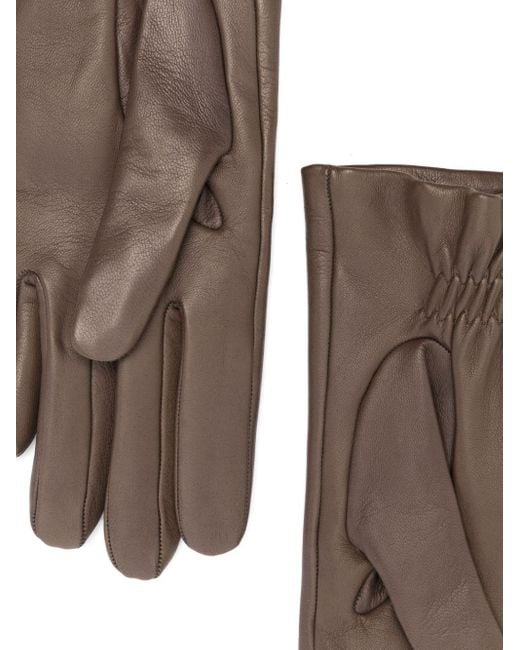 Totême Brown Leather Gloves