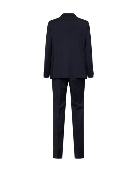 Tagliatore Blue Single-Breasted Two-Piece Suit for men