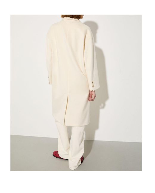 MAX&Co. White Long-Sleeved Coat