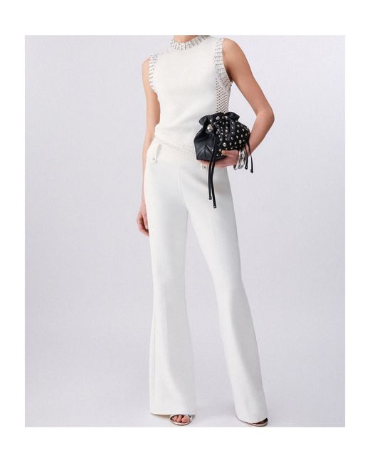 Liu Jo Gray Perforated Top