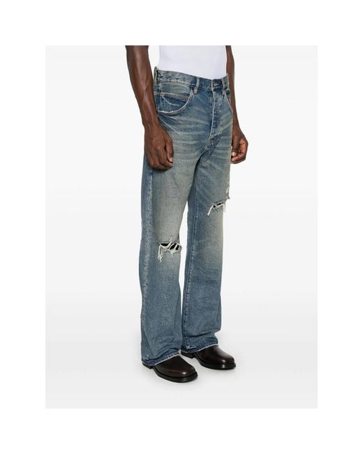 Purple Brand Blue Belt Loop Jeans for men