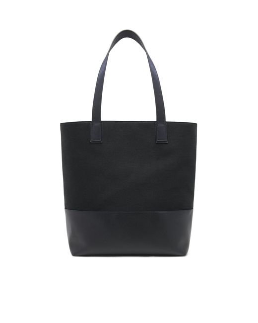 トートバッグ ALEXANDER MCQUEEN Black Leather T-Bar Shopping Bag McQueen Men's T-Bar Pendant Leather Tote Bag | Neiman Marcus