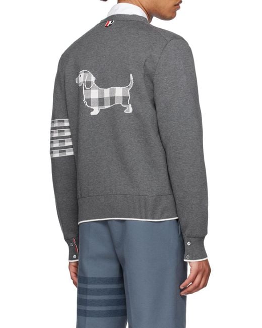 Thom Browne Gray Hector Button-Up Cardigan for men
