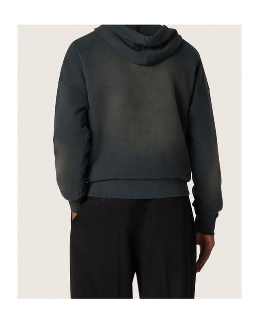 Golden Goose Deluxe Brand Black Bleached Effect Drawstring Hoodie for men