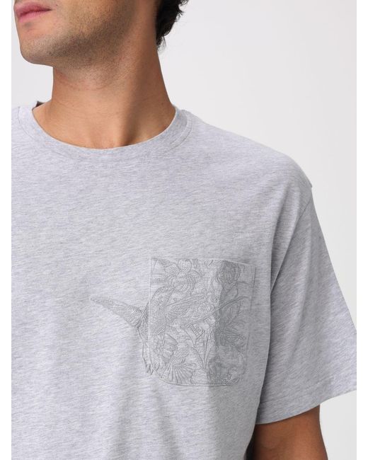 Etro White Regular Fit Crewneck T-Shirt for men