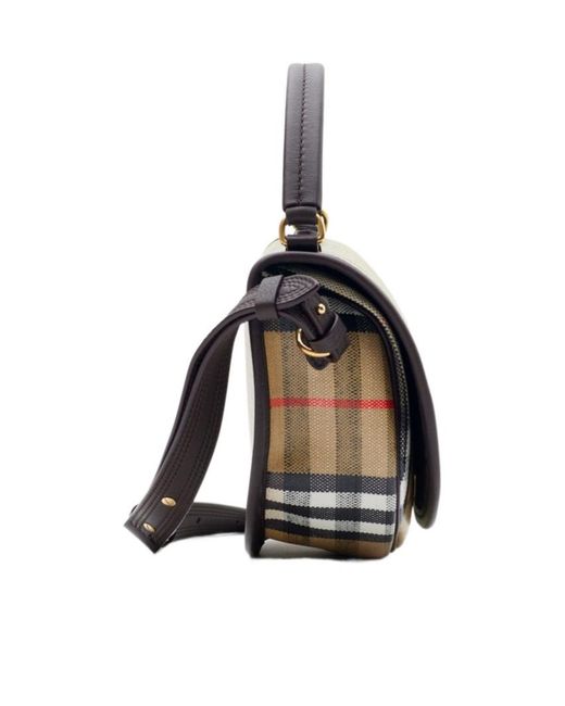 Burberry Black Highlands Checked Crossbody Bag