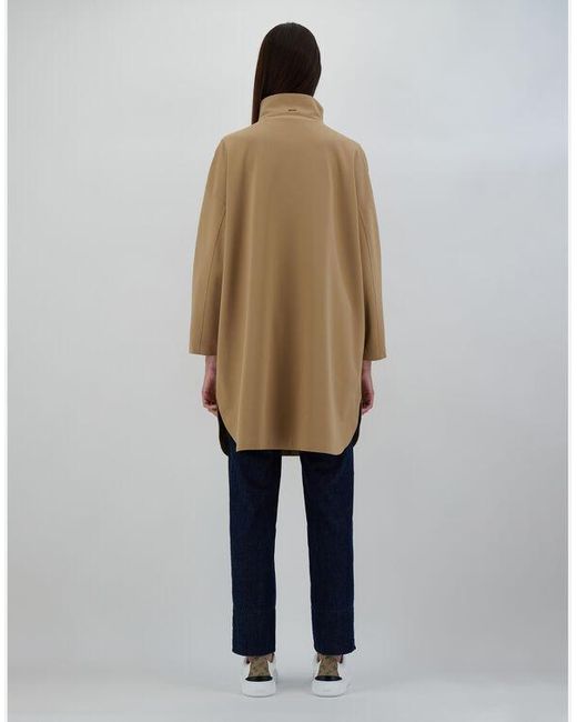 Herno Natural High-Neck Long Sleeved Coat