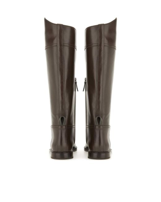 Brunello Cucinelli Brown Zip Detailed Boots