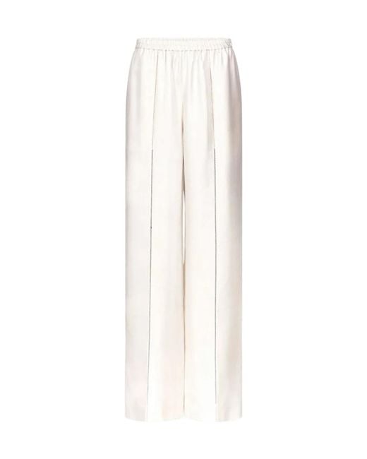 Loulou de Saison White Elastic Waist Trousers