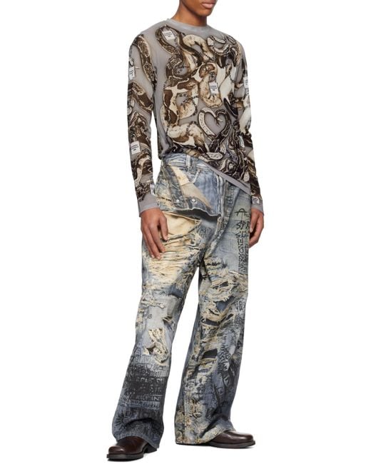 Acne Blue Wide-Leg Jeans for men