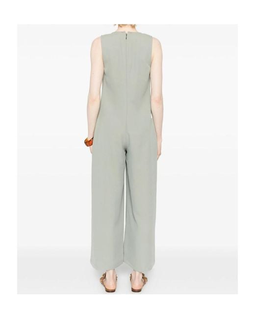 Calvin Klein Gray V-Neck Jumpsuit