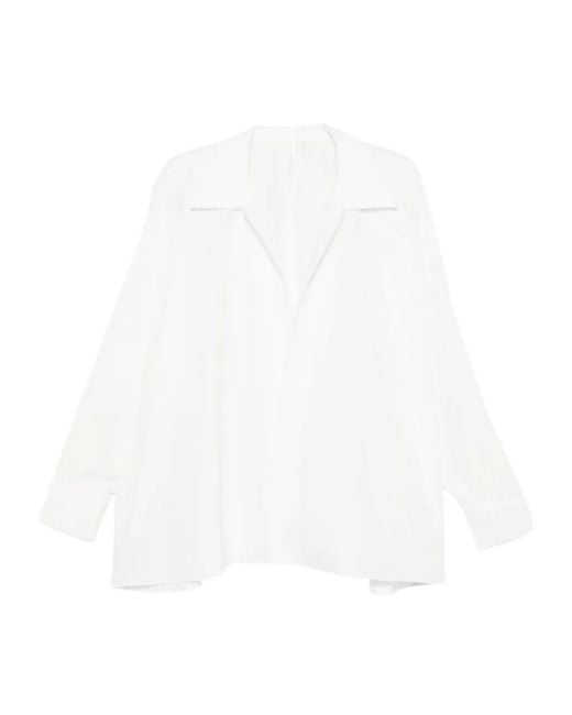 Norma Kamali White Collared Shirt