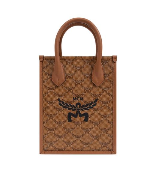 MCM Brown Himmel Lauretos Tote Bag