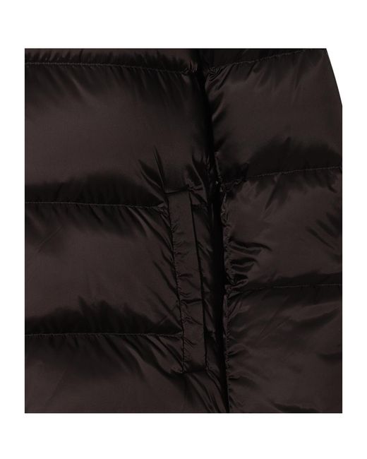 Add Black Ribbed-Cuffs Puffer Jacket