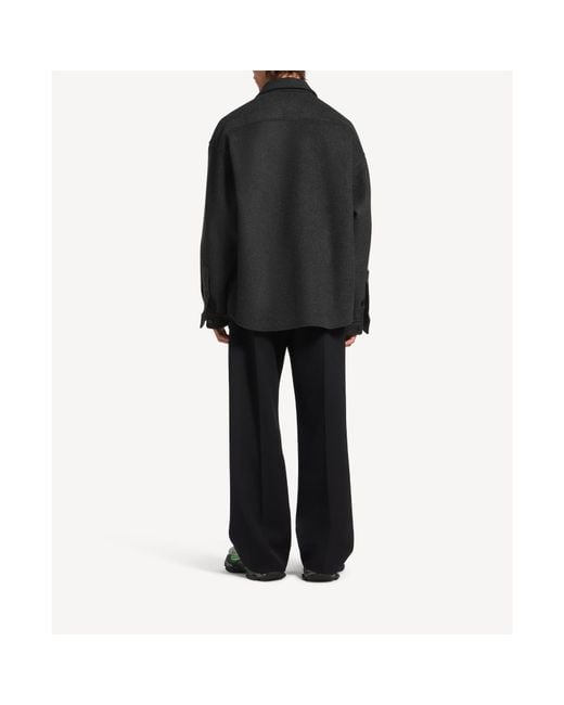 Balenciaga Black Zip-Up Brushed Overshirt for men