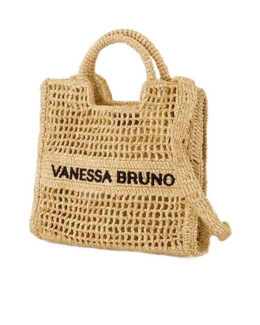 Vanessa Bruno Metallic Small Woven Basket Bag