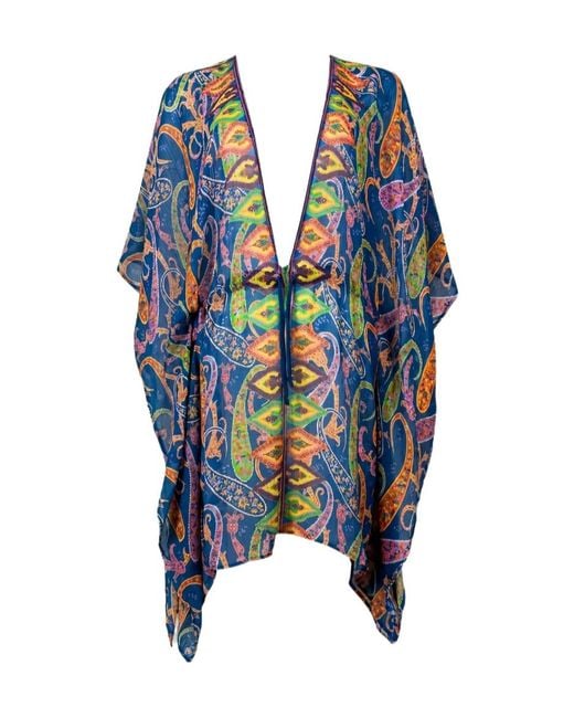 Etro Blue Paisley-Print Cover-Up