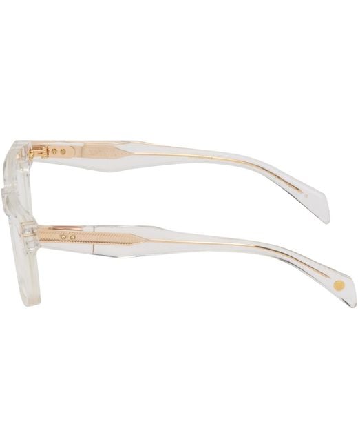 Dita Eyewear White Square Frame Glasses for men