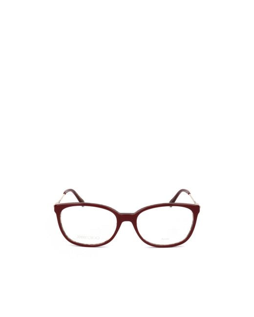 Jimmy Choo White Eyewear Rectangular Frame Glasses