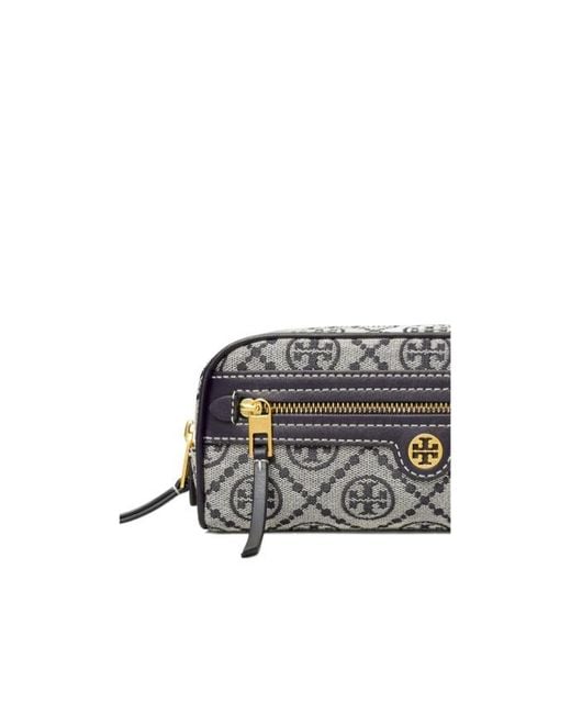 Tory Burch White Jacquard Cosmetic Bag