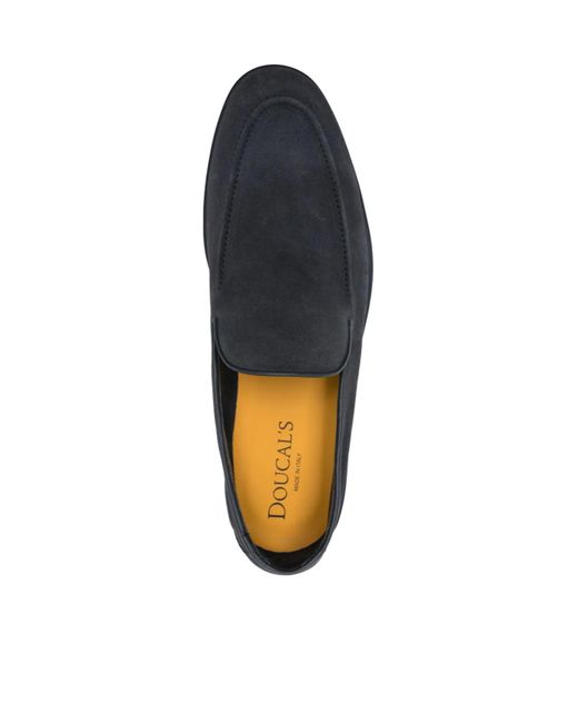 Doucal's Blue Adler Leather Loafers for men