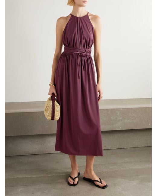 Eres Purple Ines Jersey Midi Dress