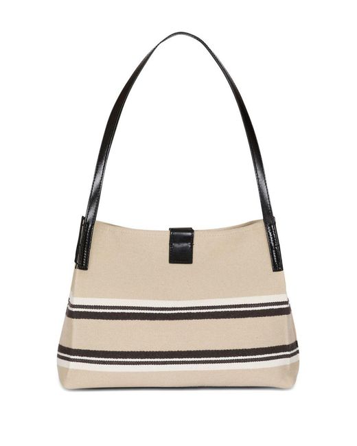 Balmain White Small Release Top Handle Bag