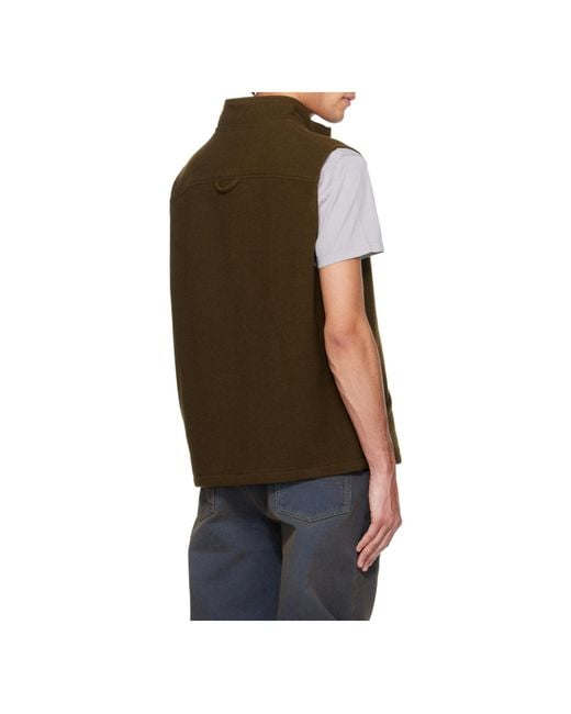 Rier Brown Full Zip Vest for men