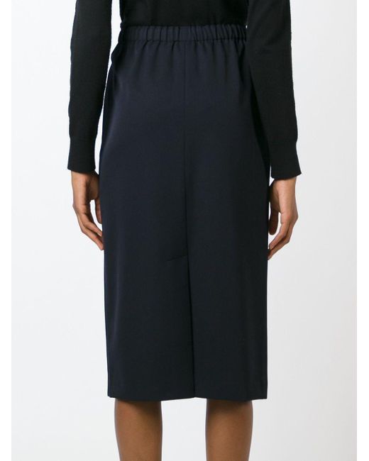 Comme des Garçons Blue Elastic Waist Skirt