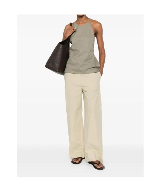 Calvin Klein Natural Gemma Wide-Leg Trousers