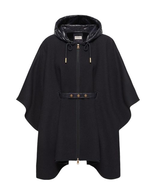Moncler Black Padded Cape