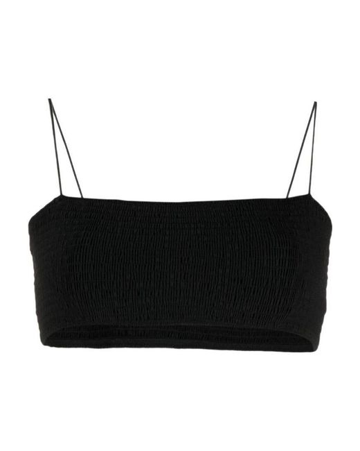 Totême  Black Bikini Wrinkled Top