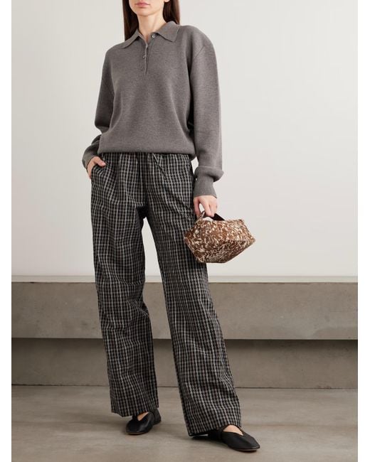 Rohe Gray Puffed-Sleeve Knitted Top