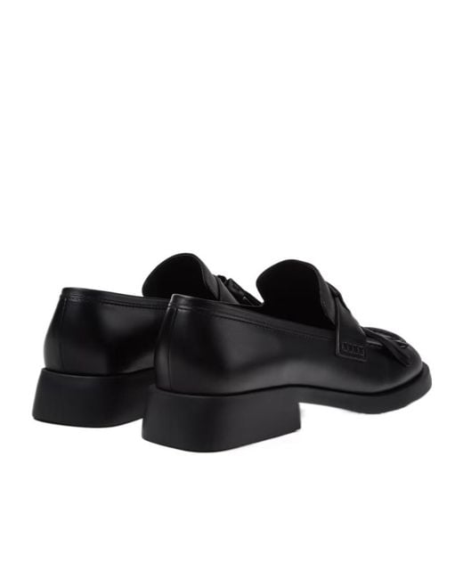 Camper Black Leather Moccasins For