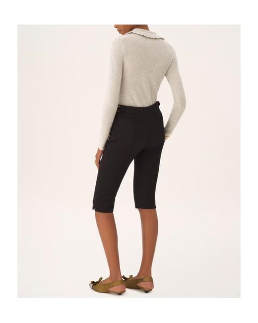 Chloé White Chloé Guipure-Collar Logo Knitted Sweater