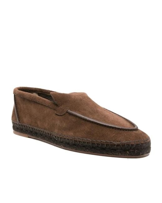 Castaner Brown Logo Round Toe Casual Business Shoes for men