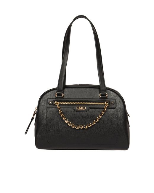 Michael Kors Black Monogram-Pattern Tote Bag