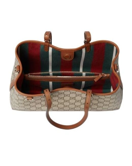 Gucci Brown Gg Emblem Small Tote Bag