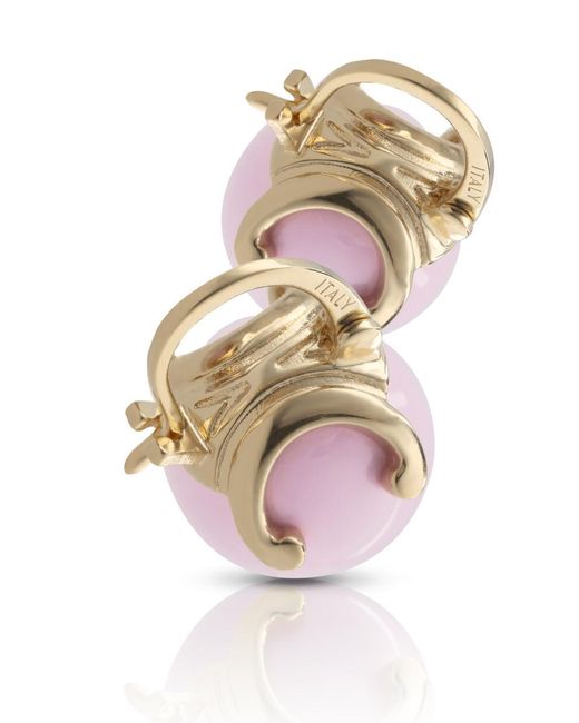 Céline Pink Logo Earrings