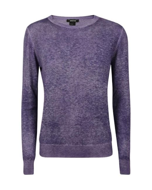 Avant Toi Blue Crew Neck Sweater